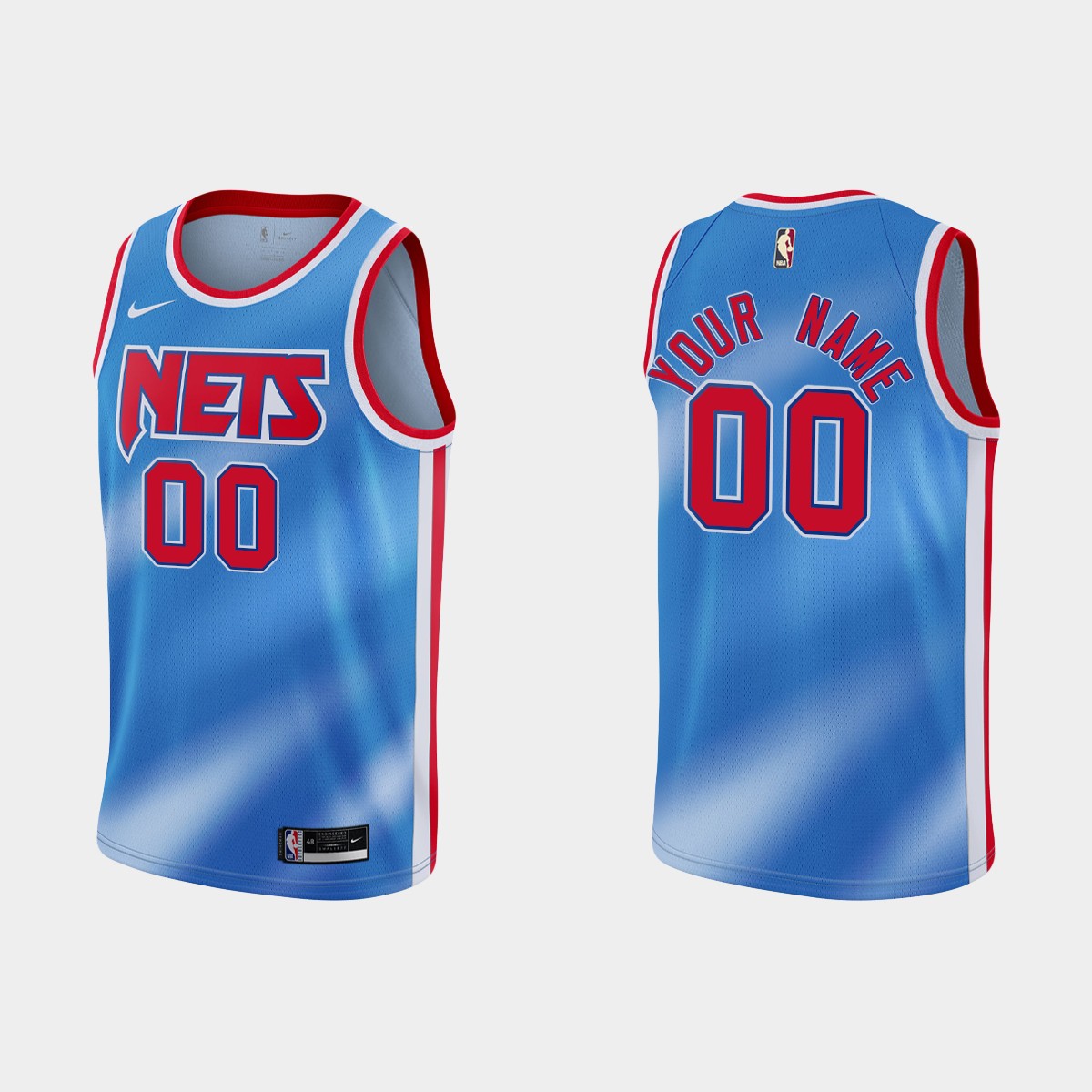 Men's Brooklyn Nets Active Player Custom 2020-2021 Blue Dri-FIT Hardwood Stitched Classic Jersey